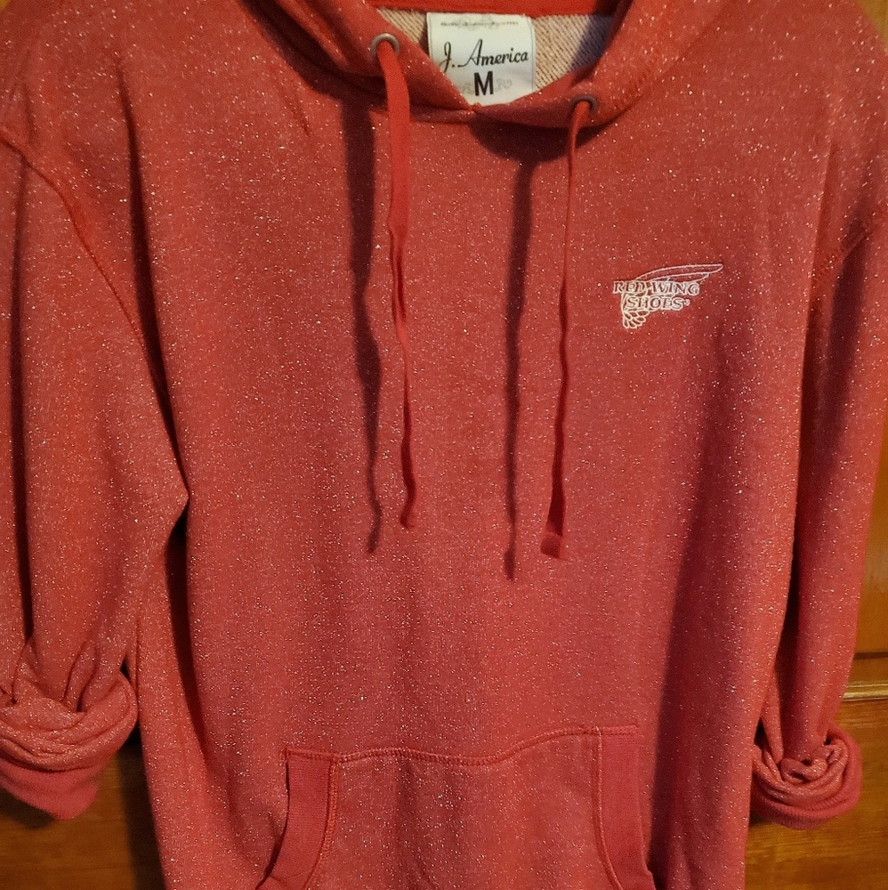 Sparkly Red wing sweatshirt